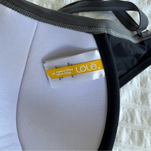 NWOT Lolë Maldives D-Cup Bikini Top in Black and Grey, S - Picture 10 of 12